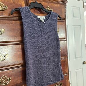 Stylish Purple Knit Sleeveless Top